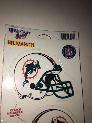 2 Miami Dolphins NFL Magnet Packs Wincraft Sports Officially Licensed - Picture 3 of 7