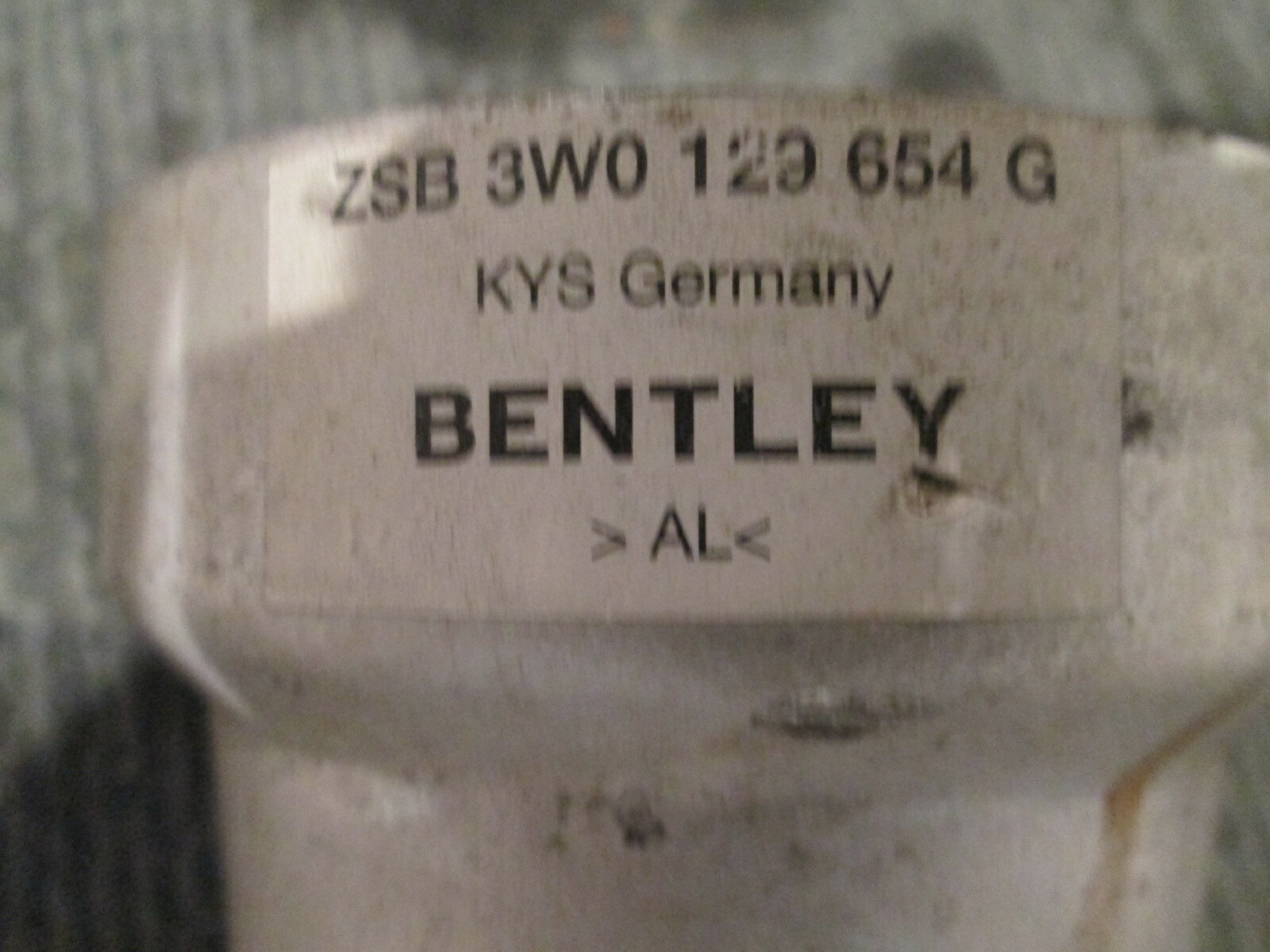 Bentley Continental Flying Spur - LH Turbo Air Inlet Pipe - P/N 3W0129654G