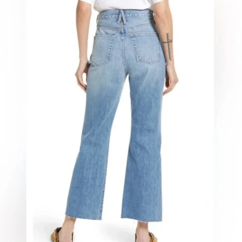 High rise crop flare jeans 2025