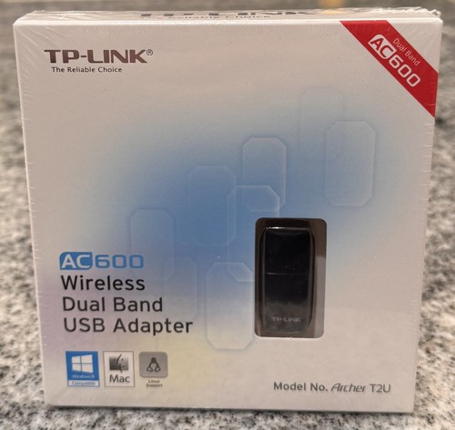 TP-Link - Archer T2U - AC600 Wireless Dual Band USB WiFi Adapter - NEW SEALED