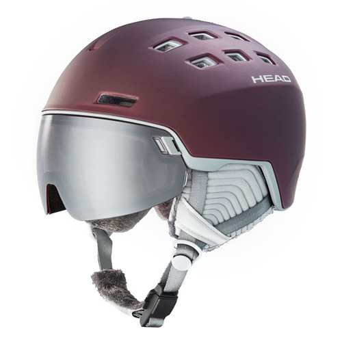 HEAD Rachel Visor Burgundy Ski Helmet (323532) eBay