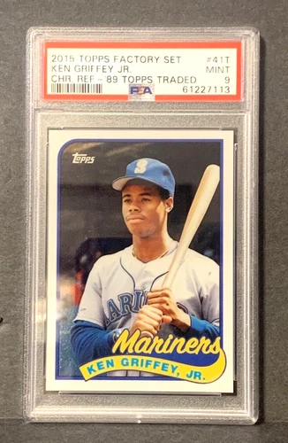 Ken Griffey Jr 2015 Topps Factory Set #41T~ 1989 Topps Tr Chrome Refractor~PSA 9