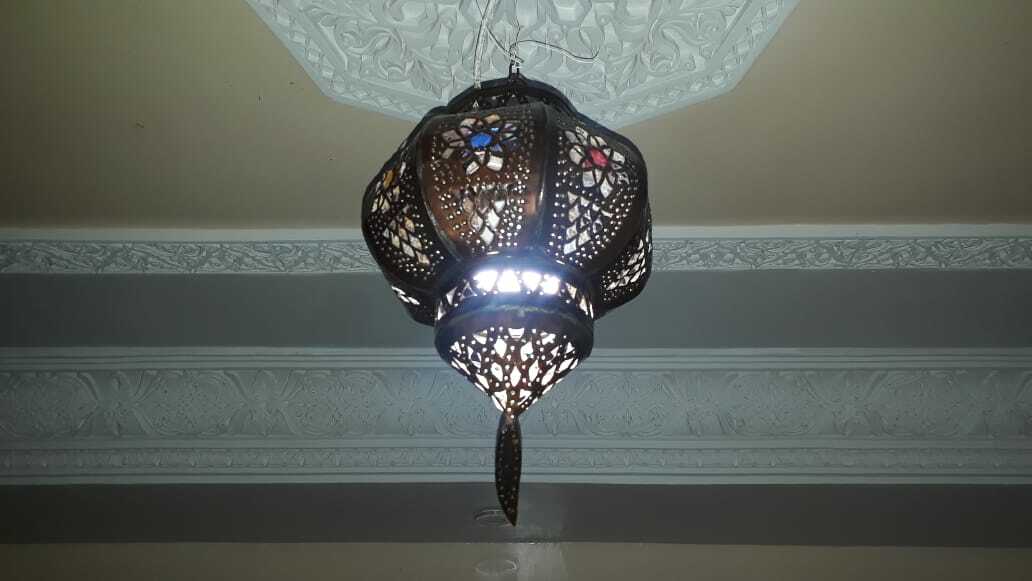 Metal Handmade Moroccan Style Candle Holder Lantern Garden Decorative Lamp