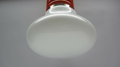 Artemide Arianna Decken Lampe Vintage Opal Glas Kugel bulb lamp 70er J - Bild 4 von 12