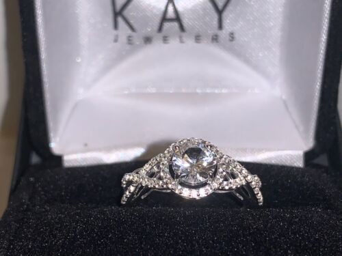 NEW ITEM *BEAUTIFUL* Kay Jewelers Sterling Silver Lab Created Sapphire Ring Sz7