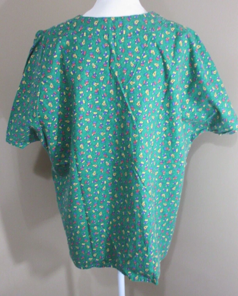 Лот из 4 праздничных рождественских скрабов женщин XL ручной работы снеговик, елки - Изображение 4 из 4