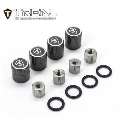Treal TRLX003KIQ2EN  1.9 Wheel Center Caps M4 Nuts(4P) for 1/10 RC Crawler (T...