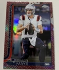 2025 Topps Chrome Drake Maye Football Leather REFRACTOR SP Parallel - Patriots