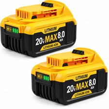 2 Pack 20V MAX 8.0Ah Battery Compatible with DeWalt DCB200 DCB205 DCB206