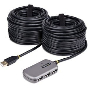 Startech USB Extender Hub 24M USB 2.0 Verlängerungskabel mit 4 Port USB-A Hub Aktiv