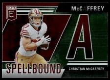 Christian McCaffrey 2024 Donruss Elite #15 Spellbound Green San Francisco 49ers