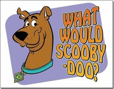 What would Scooby Doo Tin Sign wall decor 12.5" x 16" Made in USA