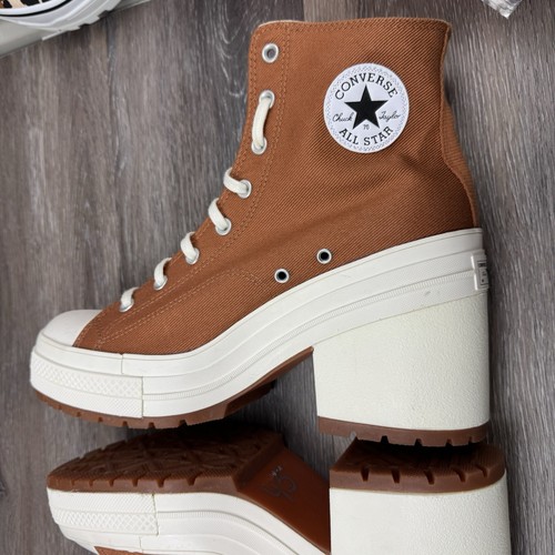Converse Chuck 70 De Luxe Heel Boots Size 13 Brown Orange Shoes A05253C High - Picture 11 of 15