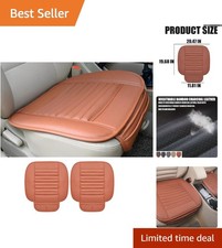 Universal Fit 2 Pack Car Seat Covers - Padded Leather Protection In Orange