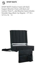 SPORT BEATS Stadium Seats with Back Support Bleacher Chairs with Back and...