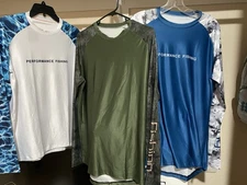 Men's UPF 50+ UV Protection Long Sleeve T-Shirt Sun Block Rash Guard Surf Shirts