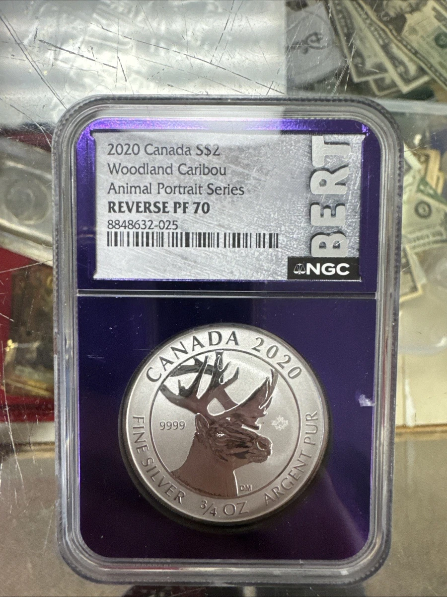 2020 Canada $2 Woodland Caribou Animal Portrait Series NGC Reverse PF70 2