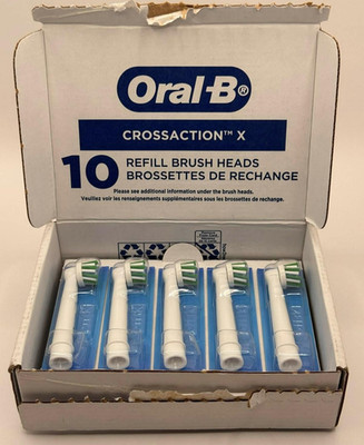 Oral-B CrossAction X Replacement Brush Heads 10ct EB50RX Sealed Open Box