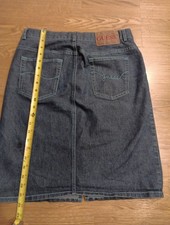 Vintage Guess Dark Wash Denim Jean Skirt Size 30 Y2k
