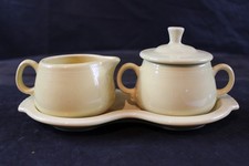 Vintage Fiesta Ware - Yellow - Sugar and Crea...