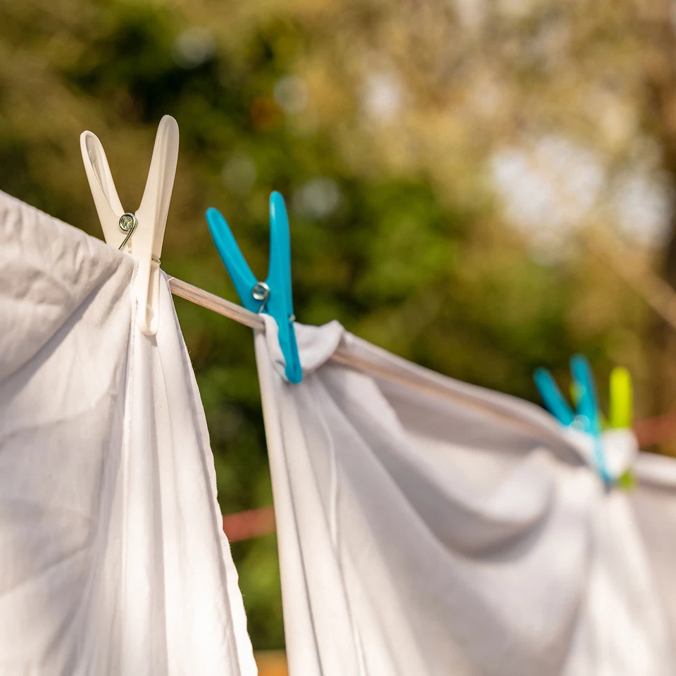 Tendedero recubierto de plástico 1/8 pulgadas x 66 pies núcleo de acero líneas de ropa alambre azul Foto 4 de 4