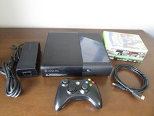 MICROSOFT XBOX 360 E 250GB - WITH GAMES AND ACCESSORIES - WORKING