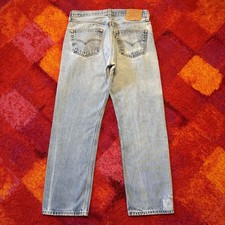 Vintage Y2K 90s Levi s 501 Button Fly Denim Jean Mens Actual Sz 30x28 Blue