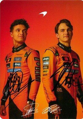 Autogrammkarte - F1 Team McLaren - L.Norris u. O.Piastri - mit Autogramme - 2025