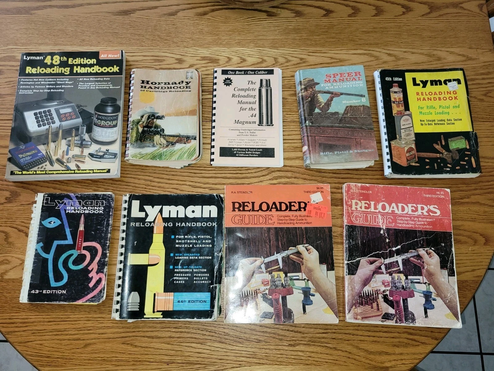 Reloading Book Lot Lyman Speer Hornady Reloaders Guide 9 Manuals - product detail image 1