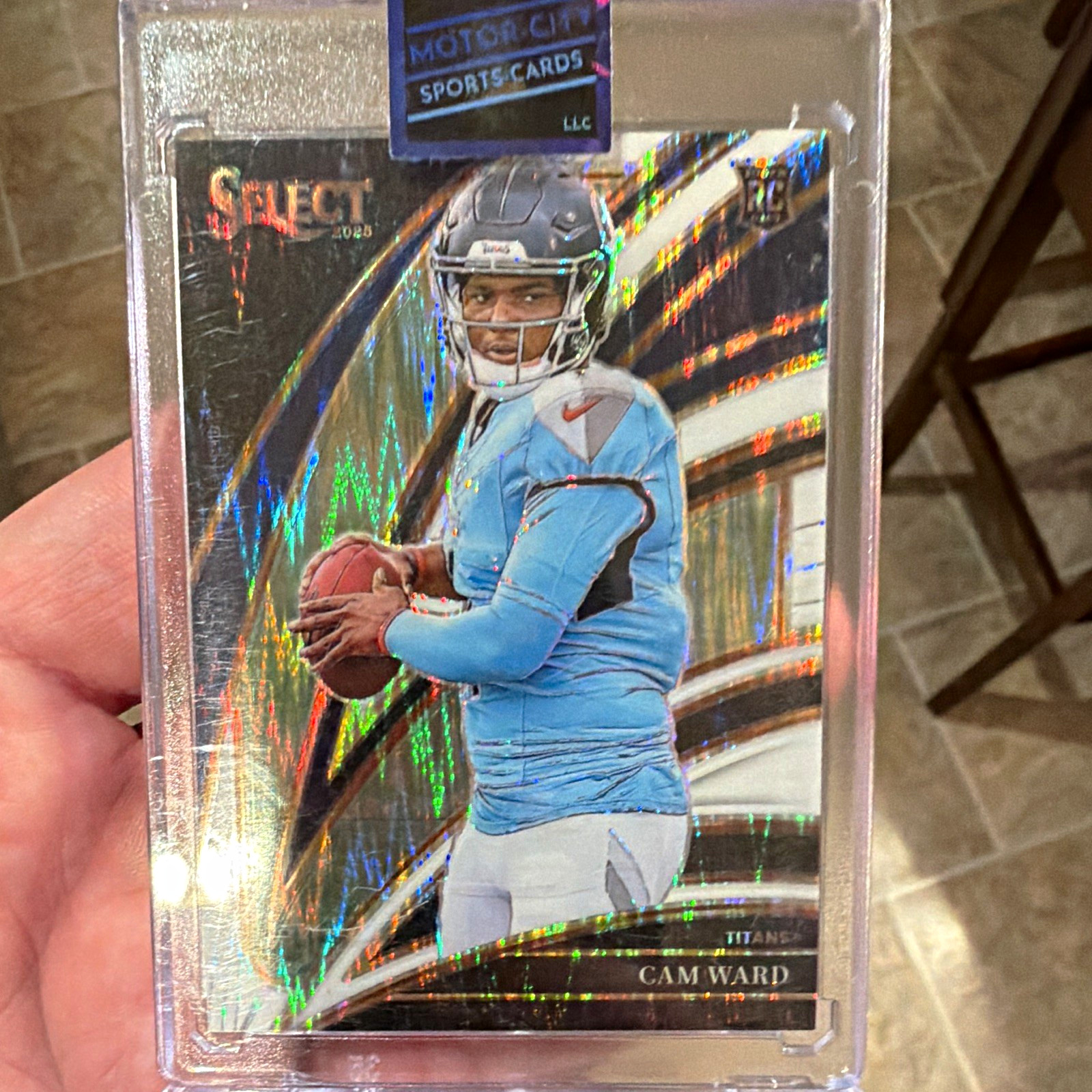 Panini 2025 Select Football Cam Ward RC Titans #226 Club Level Prizm 520/799