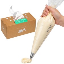 Kayaso 16-Inch Heavy-Duty Disposable Piping Bags, 200 Pack – 16-Inch, water 