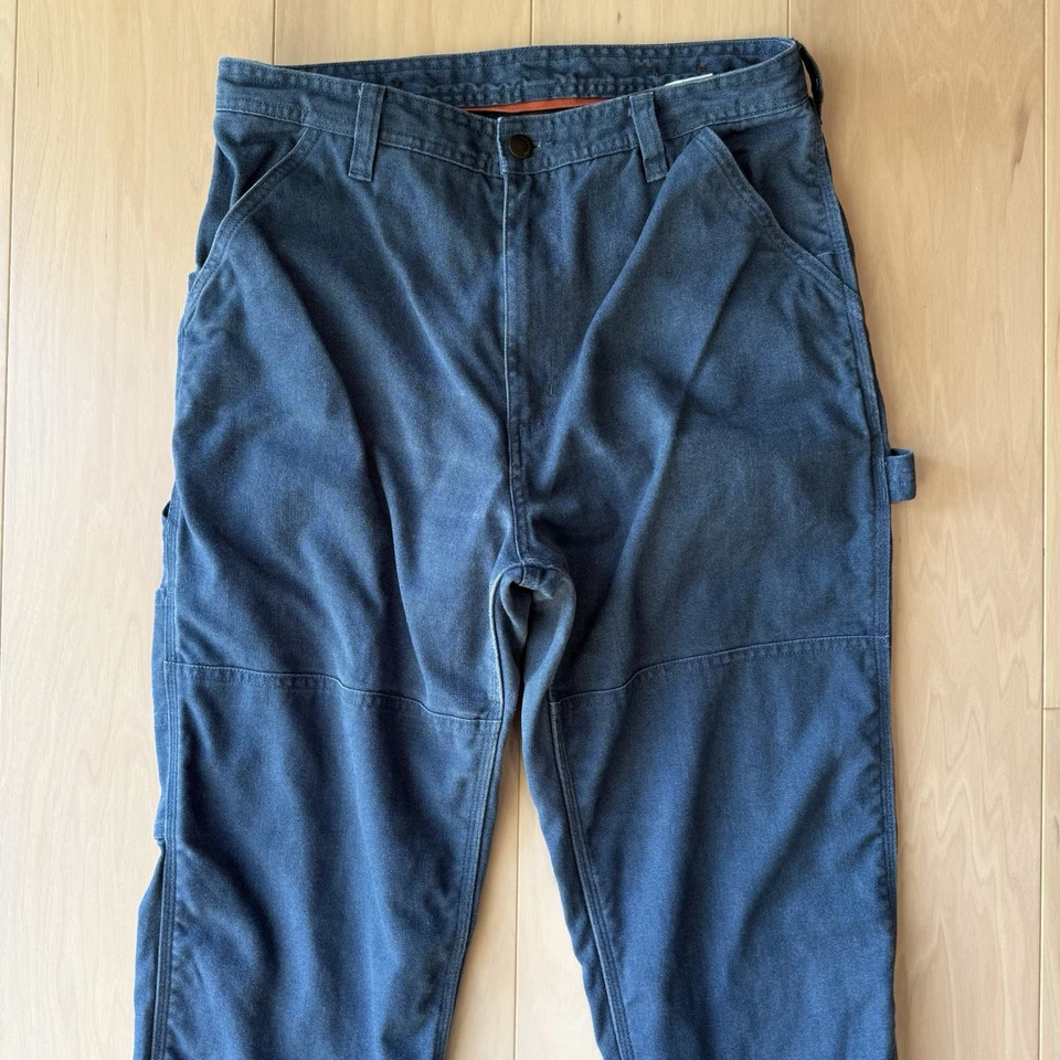 Patagonia Double Knee Pants Women's 10 Blue Heavy Workwear Carpenter Outerwear - Image 3 of 4