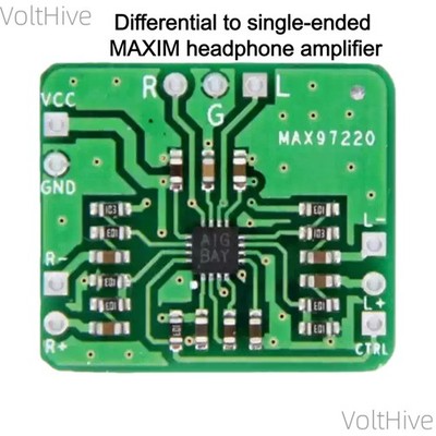 2PCS MAX97220 Differential Balance Stereo Headphone Amplifier Board New