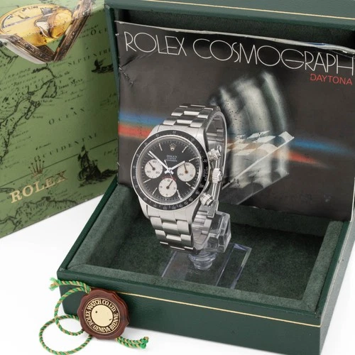 Rolex Cosmograph Daytona Ref 6263 Panda Big Red Dial 37mm w/Box #W198471-1