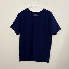 Scrubstar Adult Small Navy Blue Indigo Scrub Top Short Sleeve Medical L7