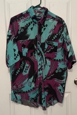 Vintage Wrangler Cowboy Western Retro Graphic Tailored Shirt 17.5 XL 17 1/2