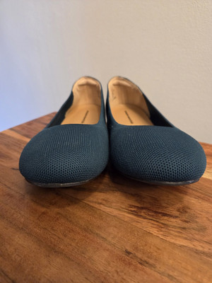 Amazon Essentials Women's Knit Ballet Flat - Size - 8.5 WIDE/Dark Turquoise 