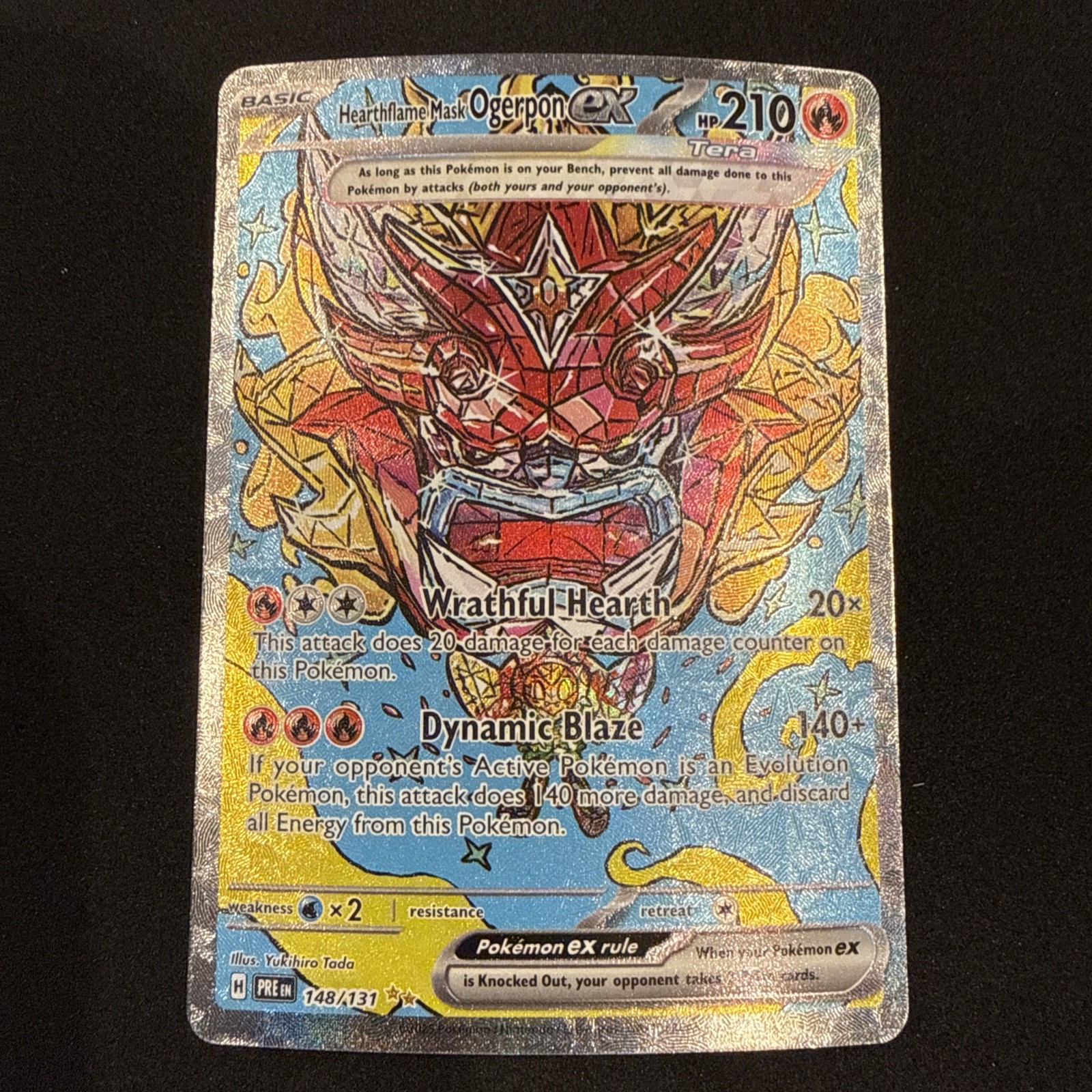 Hearthflame Mask Ogerpon EX 148/131 Special Illustration Rare Holo 210 HP