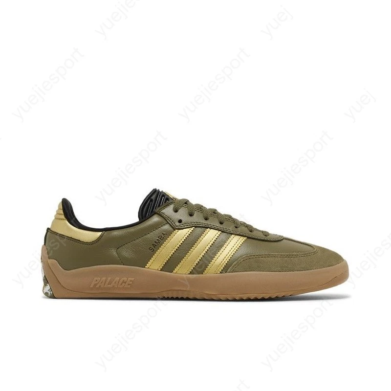Palace x adidas Puig Samba Olive Gold for Sale  display picture 3