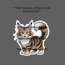 Maine Coon Cartoon Sticker Waterproof Decal Kitten Animal Cat Pet Gift NEW