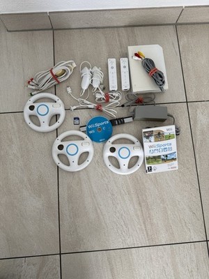Nintendo Wii Konsole Weiß 2 Spieler Mario Kart Set Controller Nunchuks