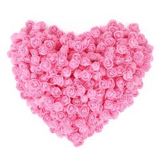 500pcs Pink Mini Foam Rose Heads 1.97in, DIY Craft, Wedding Bouquet, Centerpiece
