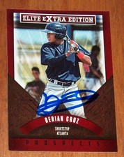 Derian Cruz Atlanta Braves 2015 Panini Elite Signed Card baseball MLB
