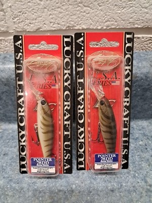 2 LUCKY CRAFT Pointer 78DD OGs 3/8oz 78mm Luckycraft Suspending Jerkbait Rare!