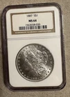 1887 Morgan Silver Dollar NGC MS64 S$1