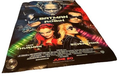 1997 BATMAN + ROBIN ORIGINAL ROLLED UNUSED 27x40 ONE SHEET MOVIE POSTER
