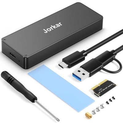 Jorkar External SSD Enclosure USBC 3.2 for 12+16 Pin MacBook Air/Pro SSDs mid...