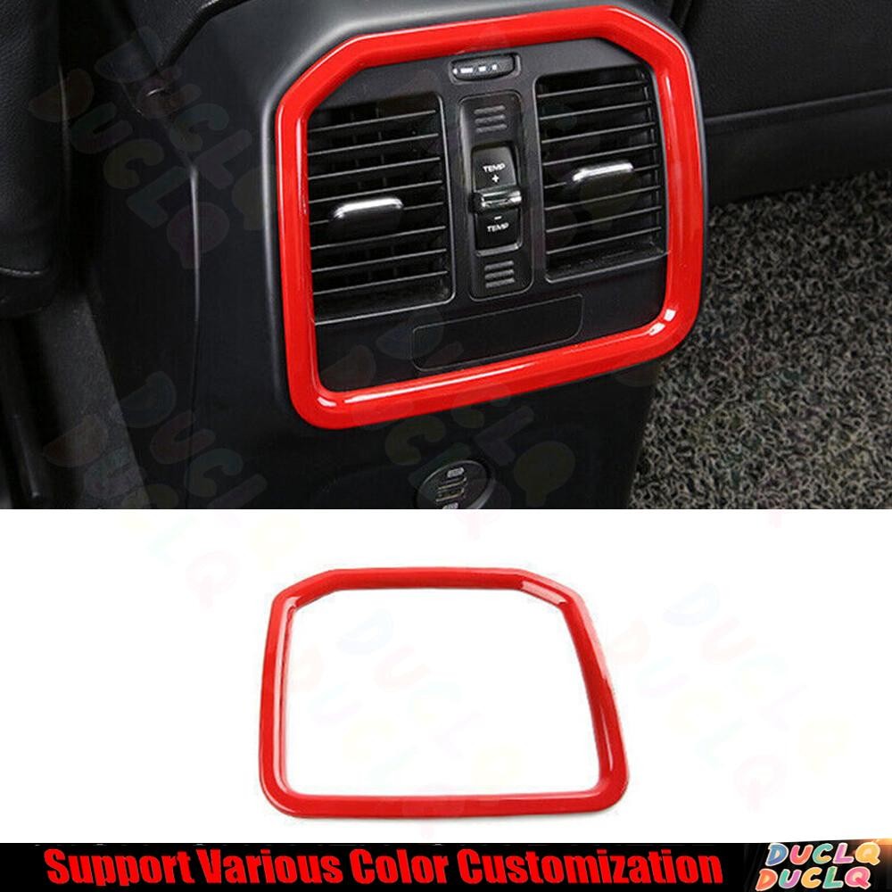 For Porsche Macan 2015-2024 Bright Red Car Rear Seat Air Outlet Vent Frame Trim