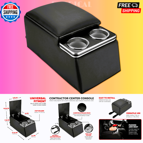 Automotive 124810 Universal Truck Seat/Bench Contractor Center Console ...