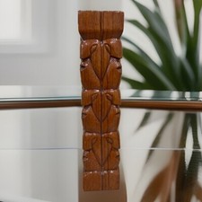 Vintage Wooden Hawaiian Style Tiki Totem 8  Hand Carved